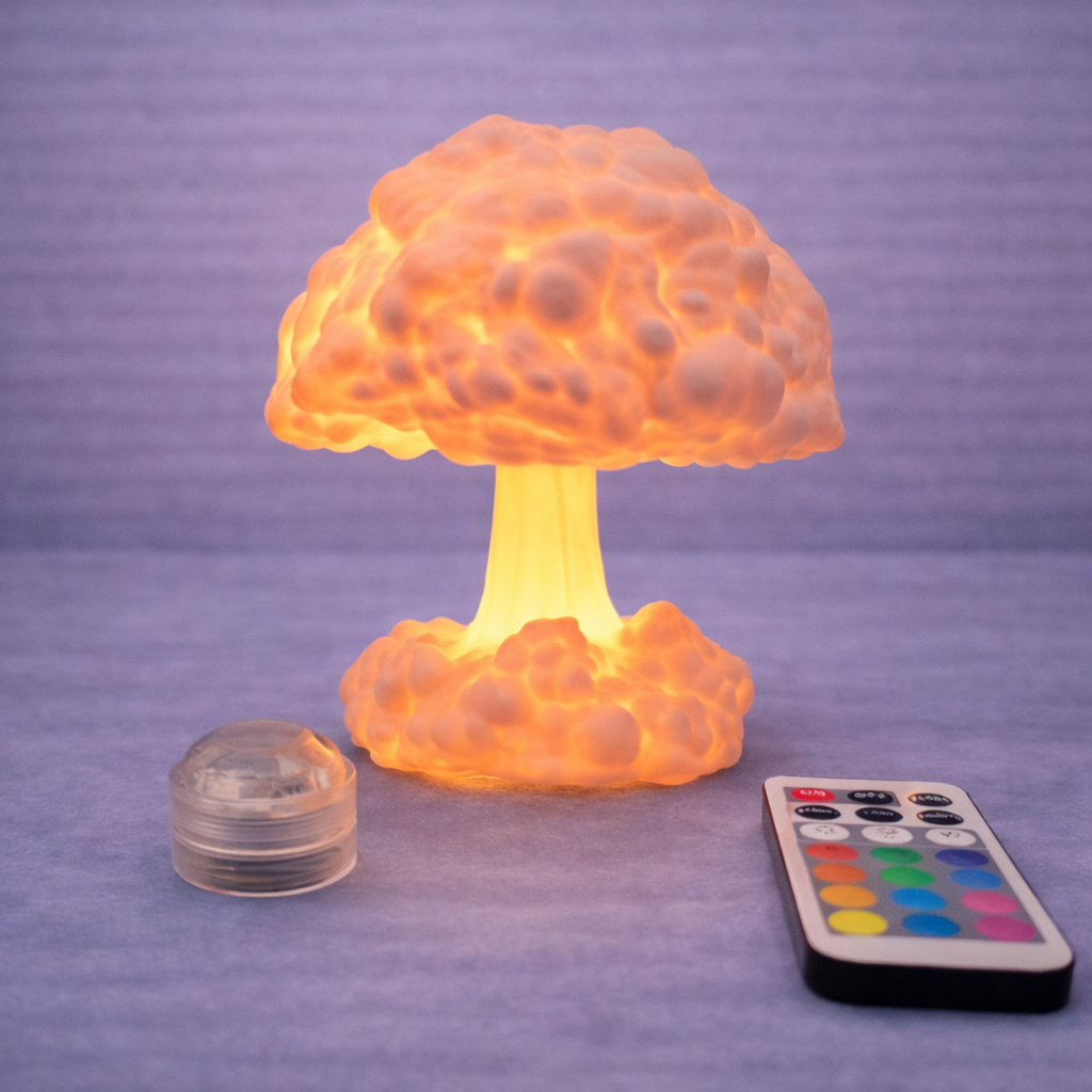 Luminária Explosão Nuclear 3D RGB