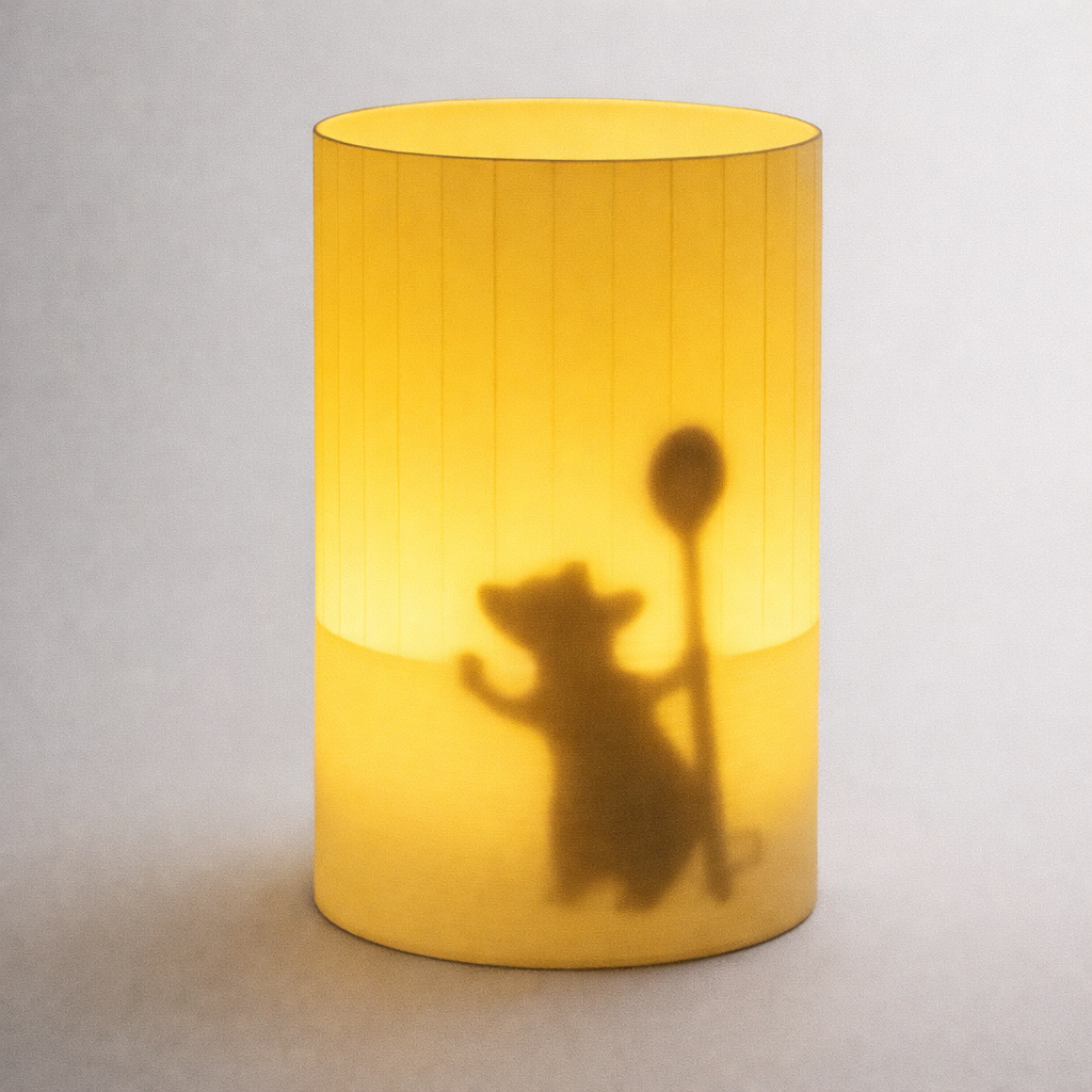 Luminária Silhueta Cilíndrica 3D