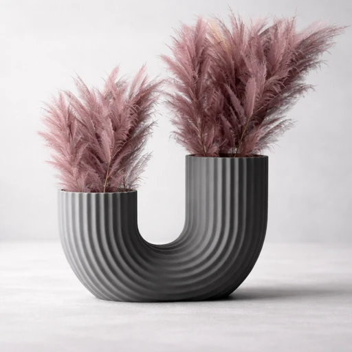 Vaso em U Moderno 3D