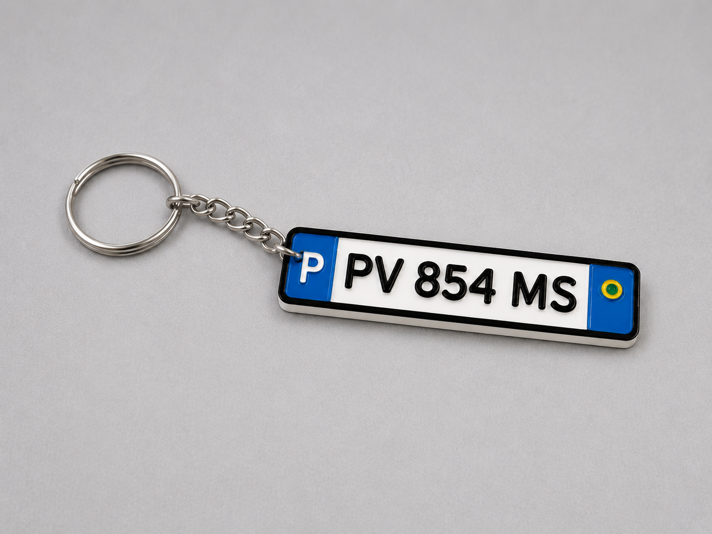 Chaveiro Placa de Matrícula Personalizada
