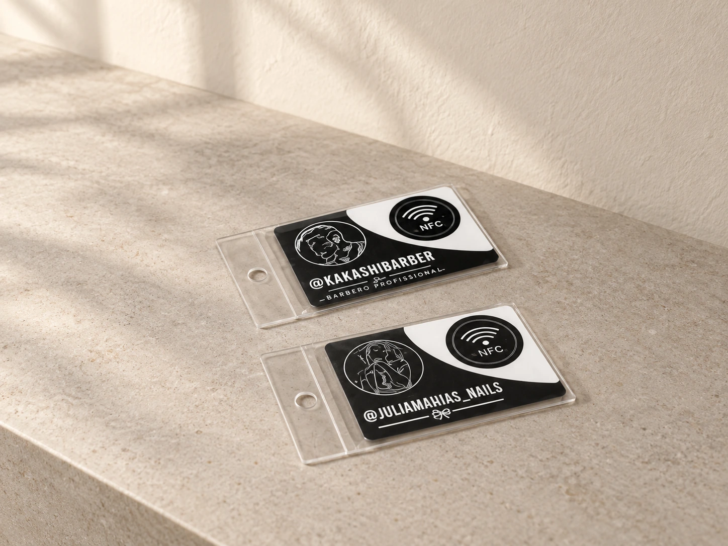 Cartões NFC personalizados com a identidade de cada negócio