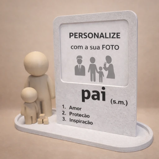 Placa Dia do Pai Personalizada 3D