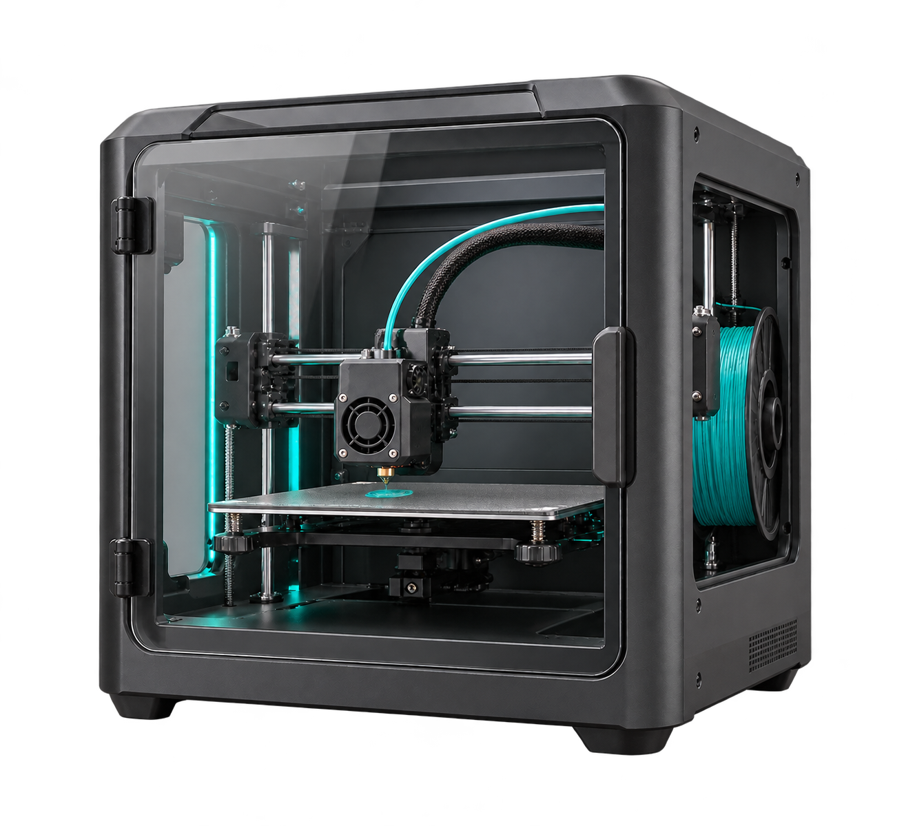 Impressora 3D no início da produção